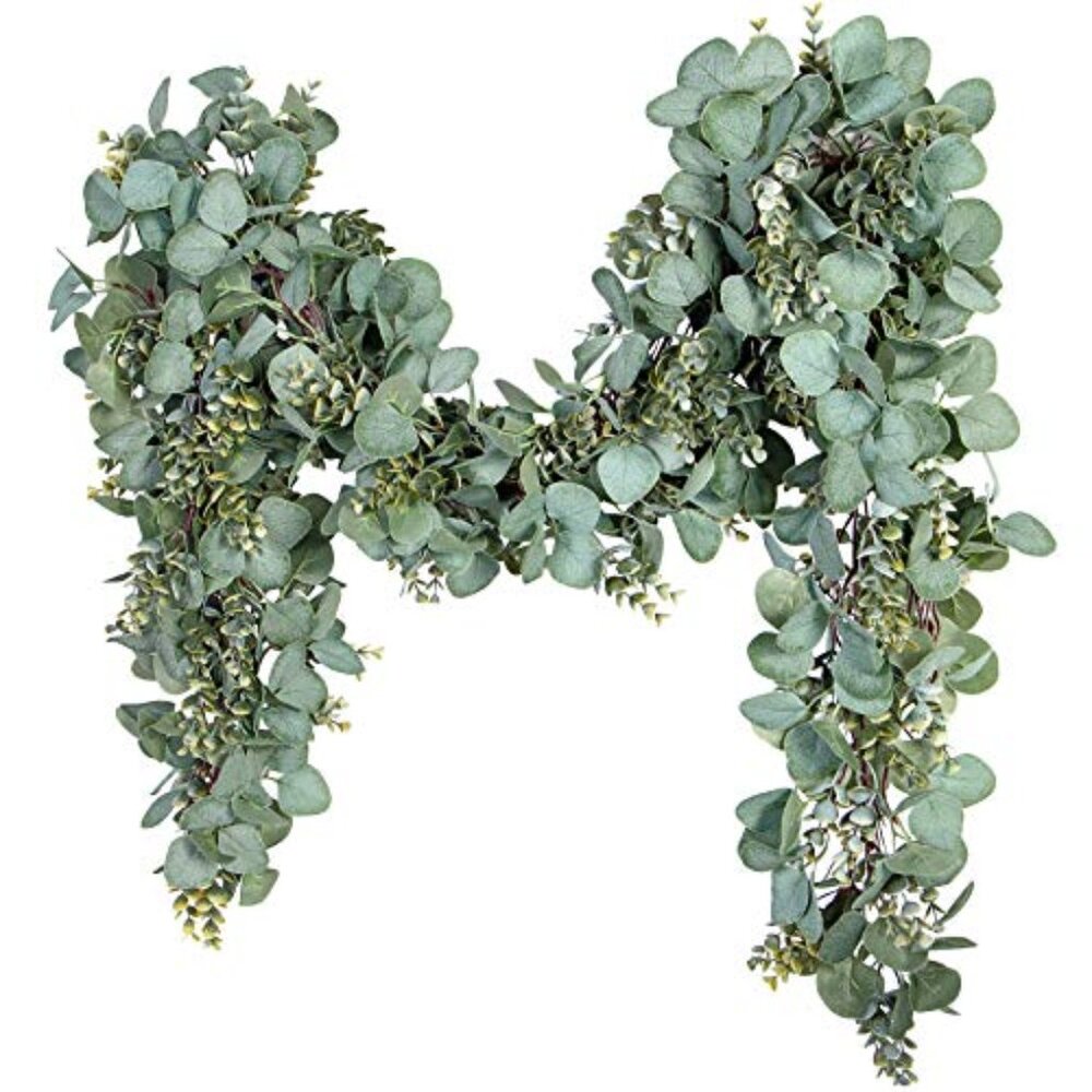 Decor Eucalyptus Garland 6.56 Ft Lush Silver Dollar